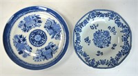 Two Chinese Blue & White Plates