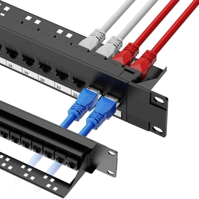 CableGeeker 24 Port Patch Panel, Cat6 Patch...