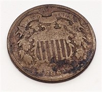 1864 United States 2 Cents Coin