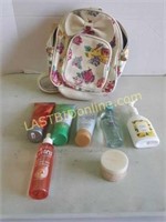 Skincare Products and Purse