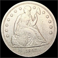 1842 Seated Liberty Dollar CLOSELY UNCIRCULATED