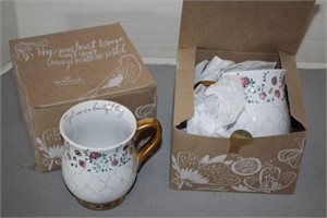 PAIR OF HALLMARK "PATINA VIC" CUPS WITH BOXES