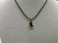 Half Moon Gemstone Healing Pendant and Necklace