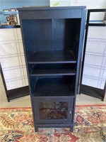 Black Shelf with Small Cabinet on Bottom