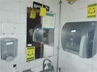 Mirror, towel dispenser, & soap dispenser