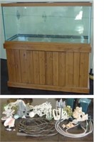 85 Gallon Fish Aquarium with Filters & Accessories