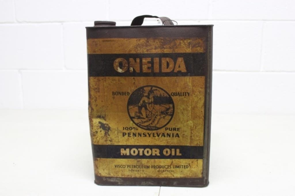 Vintage 5 Gallon Oneida Motor Oil Can