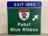 Pabst Blue Ribbon Exit 1893 Metal Sign 41"x41”
