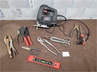 Jig saw and hand tools