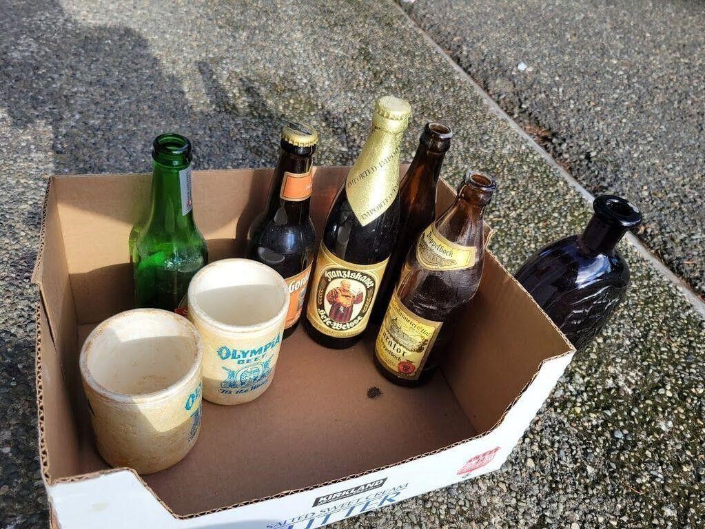 Assorted Vintage Beer Bottles