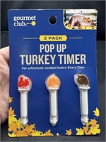 3pk Gourmet Club POP UP Turkey Timers