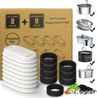 16 Pack Cat Fountain Replacement Filters