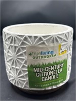 TrueLiving Outdoors Mid-Century Citronella Candle