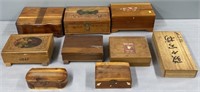 Wood Boxes Lot Collection