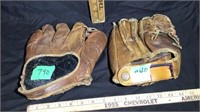 Vintage baseball gloves
