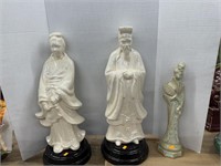 Ceramic oriental statues and other oriental