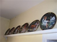 Eight (8) Hand Painted Plates - Angels