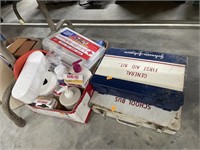 Vintage first aid kits and medical supplies