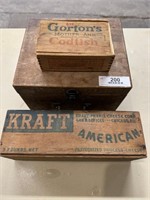 Kraft cheese box- Gurtons codfish box