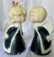 Vintage Porcelain Kiss Me Boy & Girl Angels