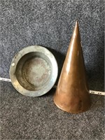 Old Copper Funnel - Evans and Bowl