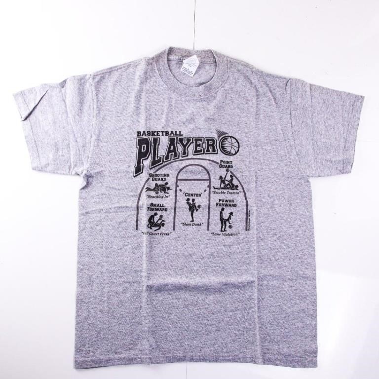 Delta Magnum Weight Vintage Grey T Shirt -Basketba