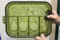 A Vintage Fruit Glass Tray