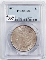 1887  Morgan Dollar   PCGS MS-62