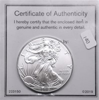 2019 SILVER EAGLE GEM