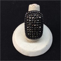 STERLING MULTI STONE MARCASITE RING SIZE 7
