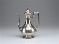 19th C French silver coffee pot
