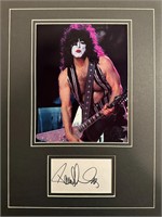 Paul Stanley Custom Matted Autograph Display