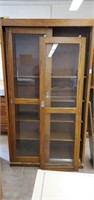 Oak cabinet 46 x 16 x 7 ft with 5 shelves and