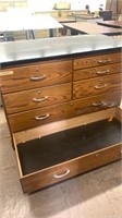 Oak cabinet with drawers 4ft x 32inches