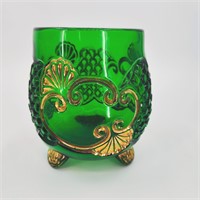 Vintage Riverside Emerald Glass Sugar Bowl