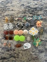 Vintage earrings and clip ons