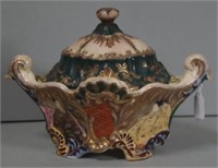 Vintage Japanese porcelain lidded bowl