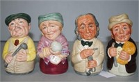 Four various Royal Doulton character jugs