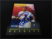 1991 FLEER KIRBY PUCKETT AUTOGRAPH RCA COA