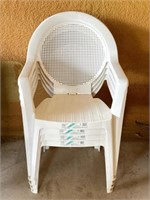 4 Stacking Patio Chairs