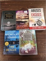 (4) Nicholas Sparks Books & Abuses & Excuses Book