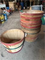 9 VTG Wooden Apple Baskets