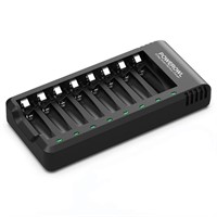 POWEROWL 8 Bay AA AAA Battery Charger (USB High-Sp