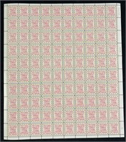 Mint Sheet of 4 cent Make-Up Rate Stamps 1990