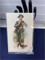 Confederate soldier  postcard unused