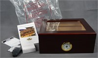 Humidor Supreme Wood Cigar Box Hygrometer