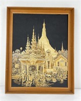 Myanmar Burma Straw Art Painting