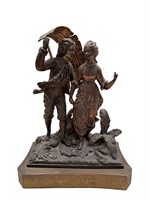 Spelter French Statue of Man and Woman