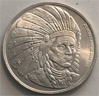 Indian Chief 1-Oz Silver Round