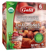 6-Pk GALIL Organic Roasted Chestnuts, 100g